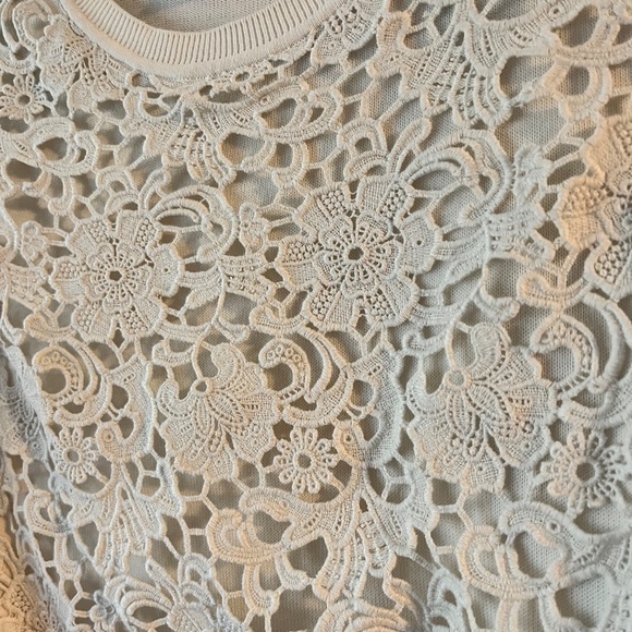 Tory Burch Lace Overlay Sweater - Picture 3 of 5